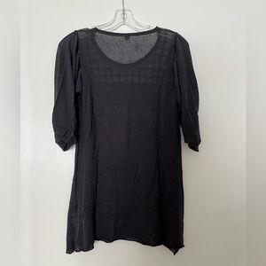 Margaret O Leary Dark Gray Linen Blend Top